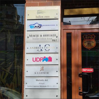 Company name plates