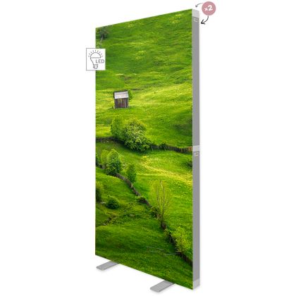 Caseta LEDBOX FLEX Textila Frameless dubla fata 100x200cm