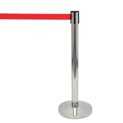 Retractable belt stanchion