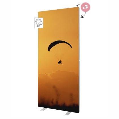 Caseta LEDBOX Textila Frameless Dubla-Fata 100cm