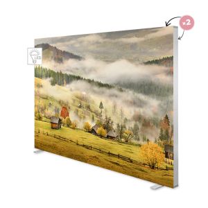 Caseta LEDBOX PLUS Textila Frameless dubla fata 300cm