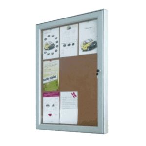 AZ040 - Cork Locking Notice Board 9xA4