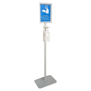 Stand cu Dispenser Manual de Dezinfectant si Rama A4 v2