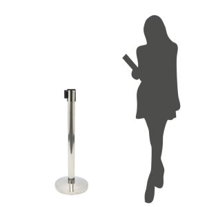 Retractable belt stanchion