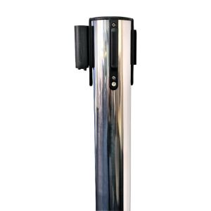 Retractable belt stanchion