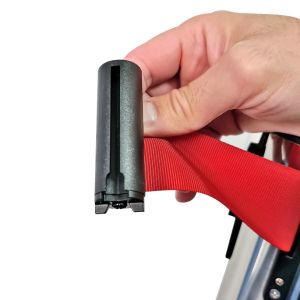 Retractable belt stanchion