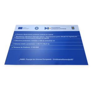 Placa Temporara / Permanenta / Panou Informativ pentru proiecte europene